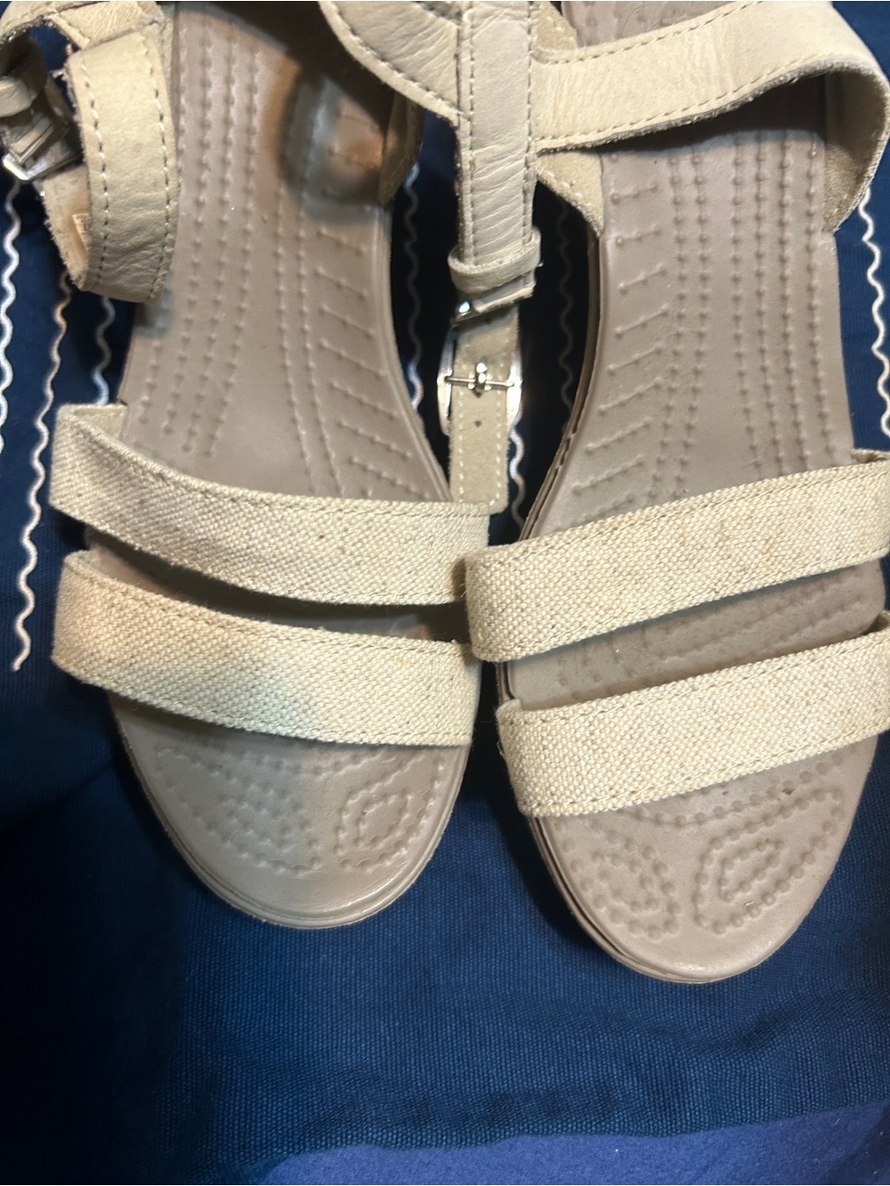 CROCS Women's Neutral Beige Strappy Sandals